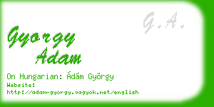 gyorgy adam business card