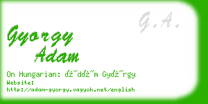 gyorgy adam business card